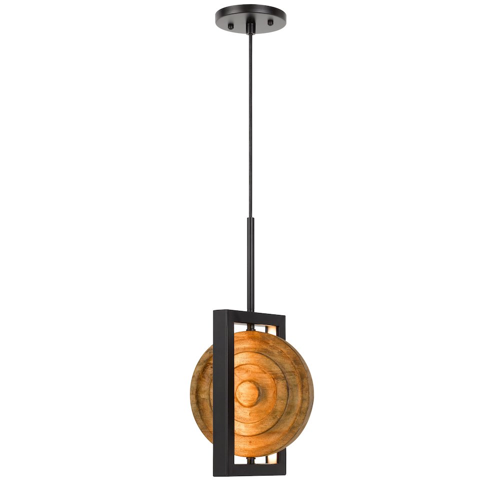 Fano integrated dimmable LED wood/metal mini pendant fixture. Picture 3