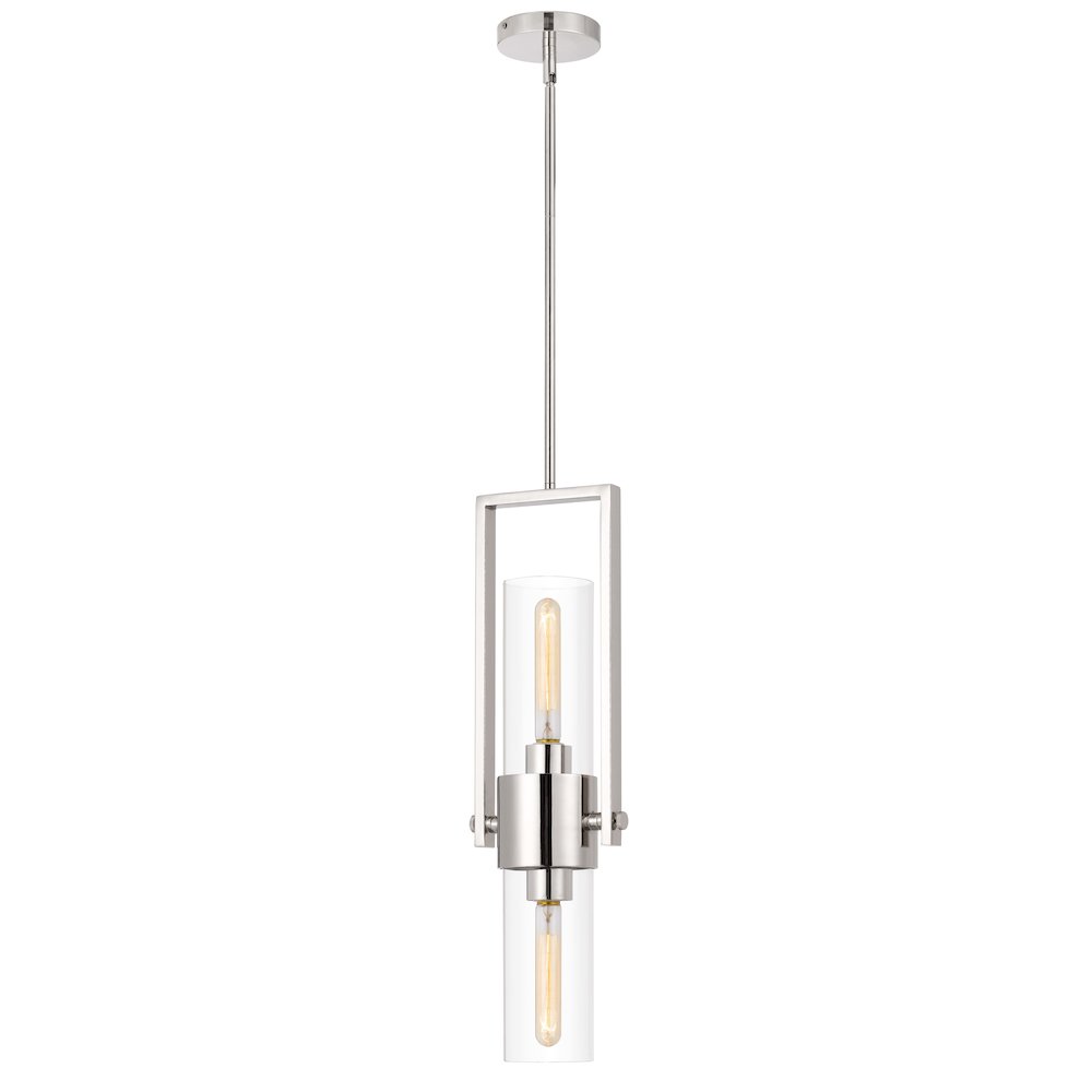 60W Redmond Metal Pendant With Clear Glass Shade. Picture 3