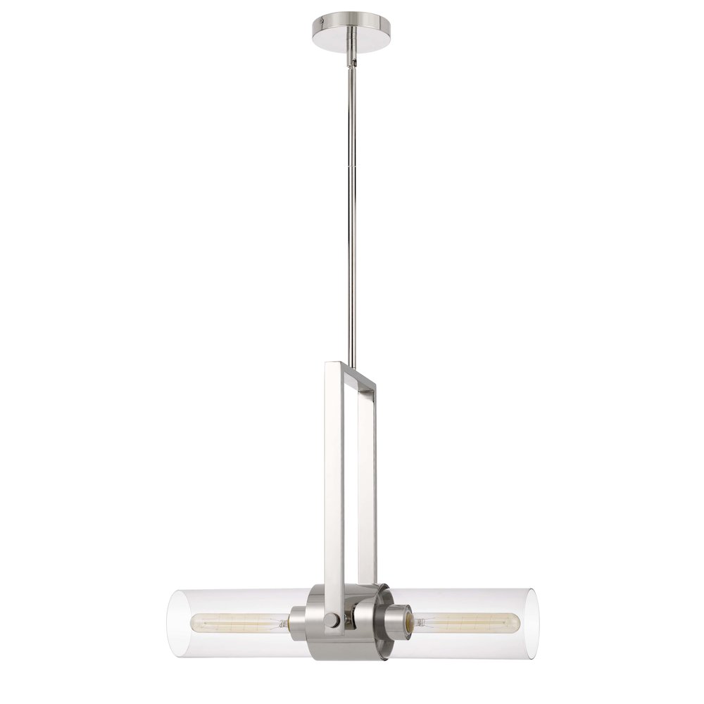 60W Redmond Metal Pendant With Clear Glass Shade. Picture 1
