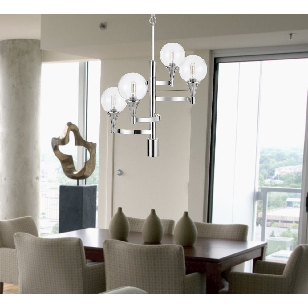 15W X 4 Milbank Metal Chandelier. Picture 2