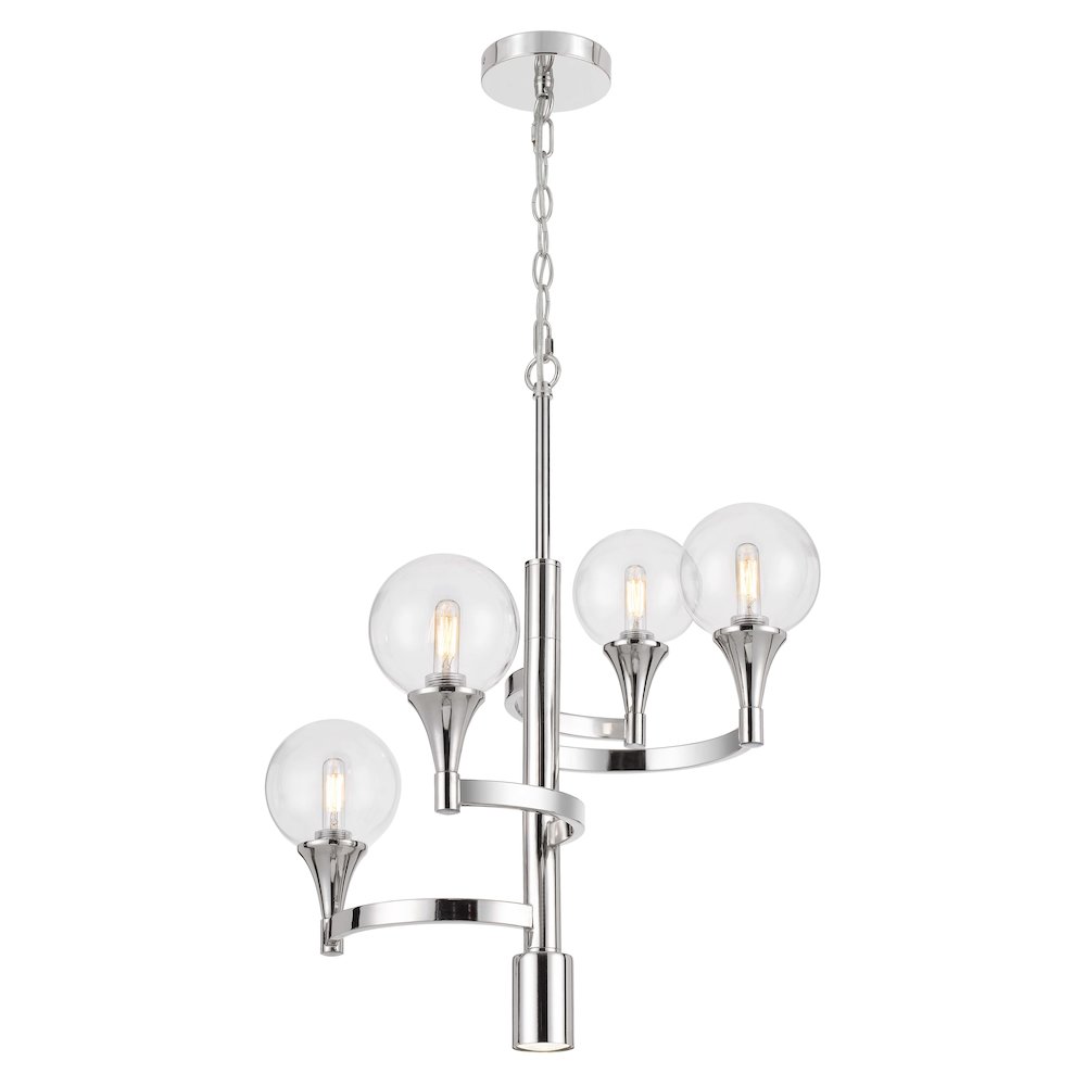 15W X 4 Milbank Metal Chandelier. Picture 4