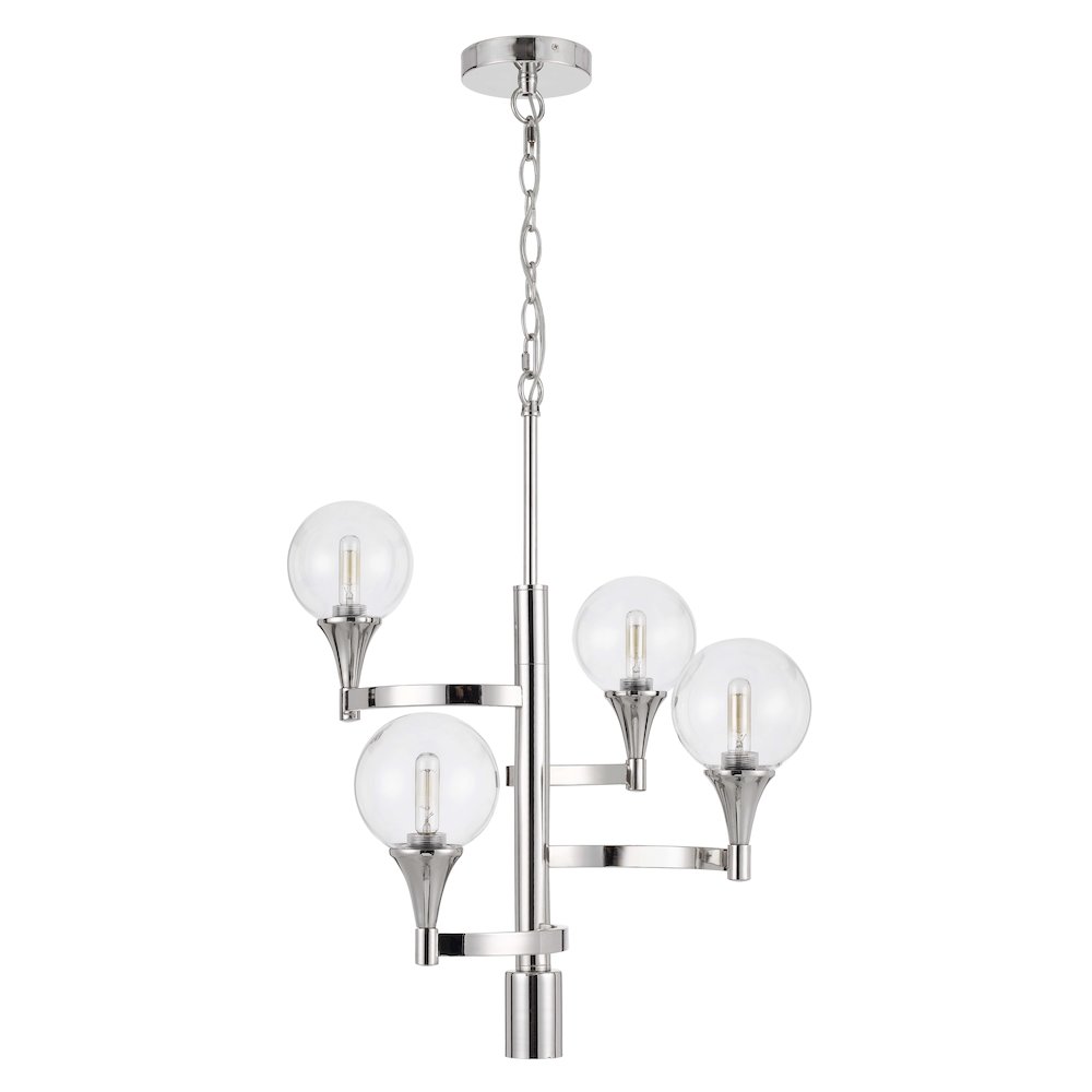 15W X 4 Milbank Metal Chandelier. Picture 5
