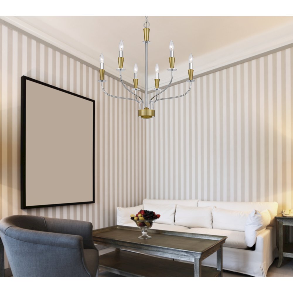 60W X 4 Weston Metal Chandelier. Picture 3