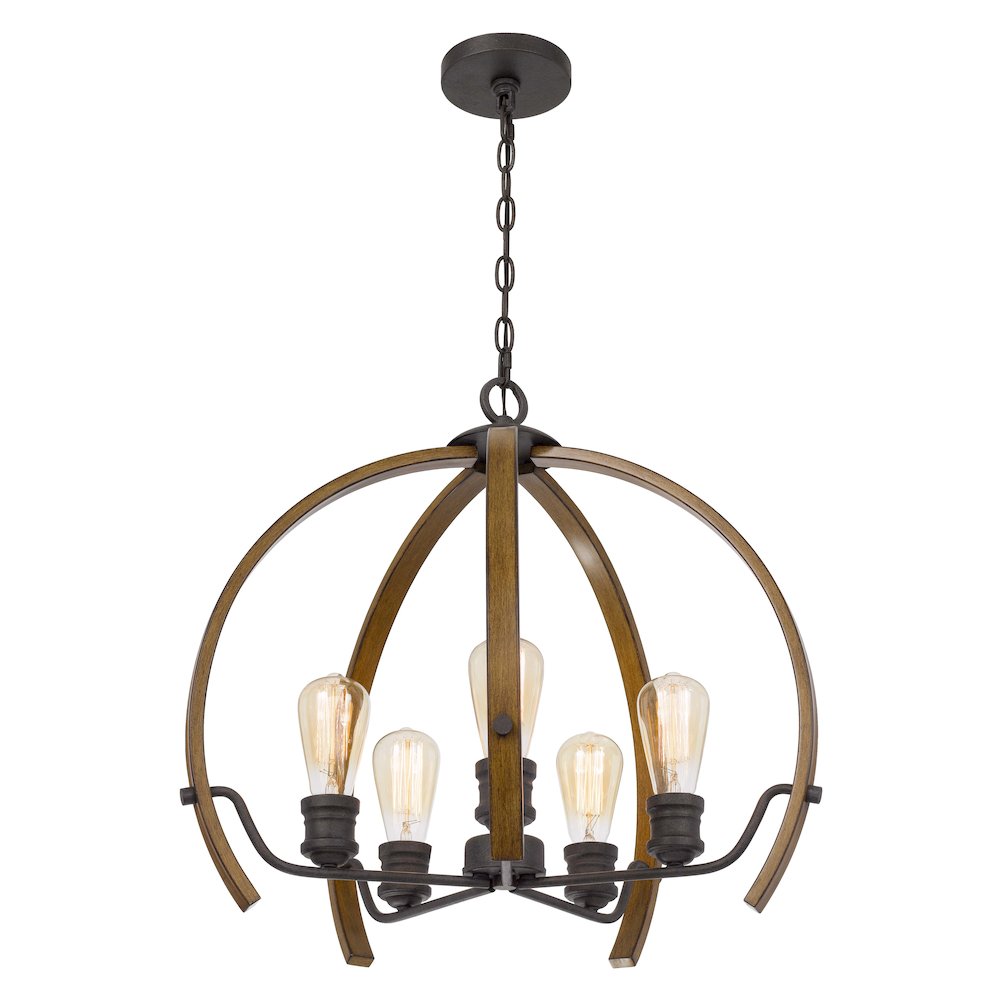 60W X 5 Riverton Metal Chandelier. Picture 4