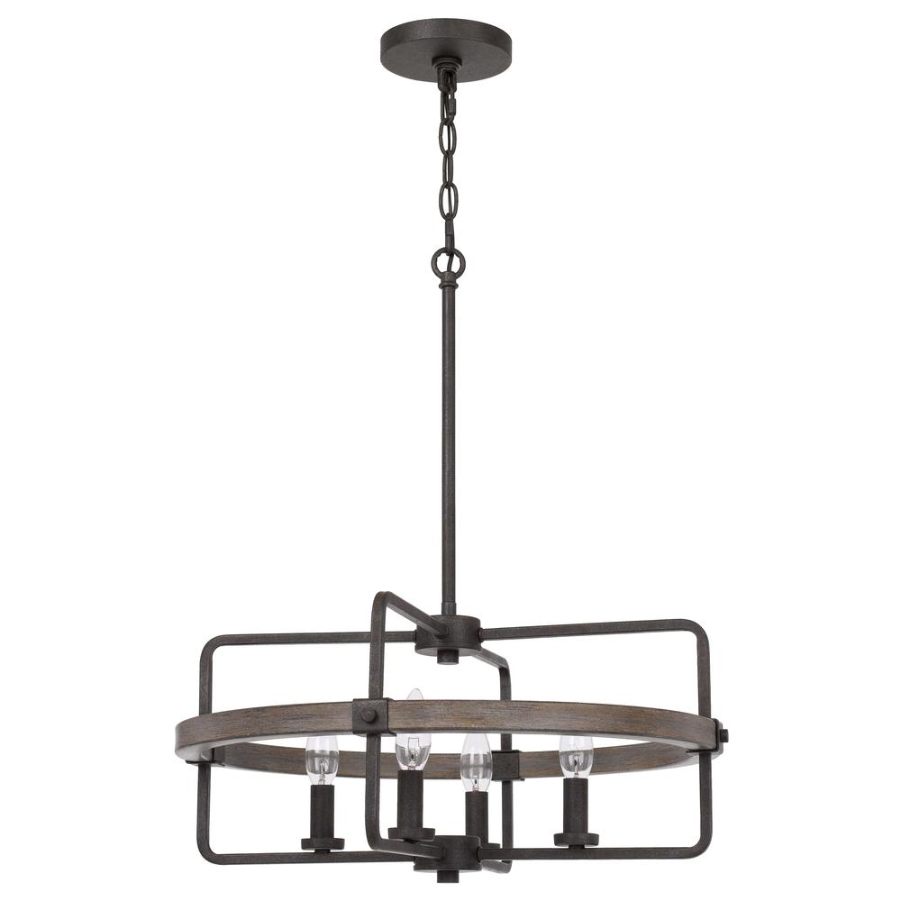 60W X 4 Rawlins Metal Chandelier. Picture 1