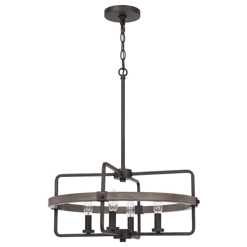 60W X 4 Rawlins Metal Chandelier. Picture 1