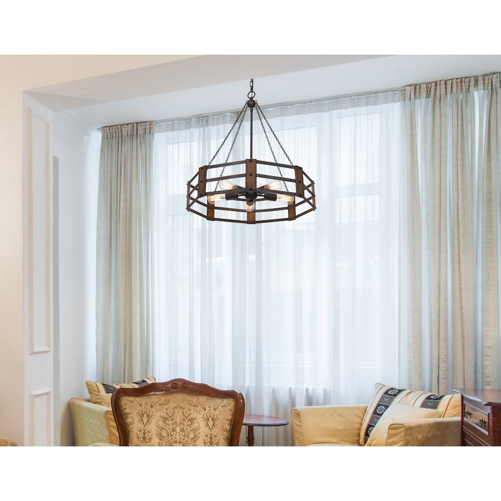 60W X 5 Provo Metal Chandelier. Picture 3