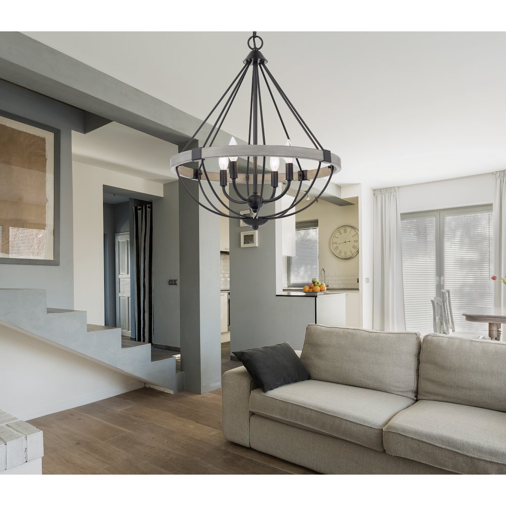 60W X 4 Somersworth Metal Chandelier. Picture 2