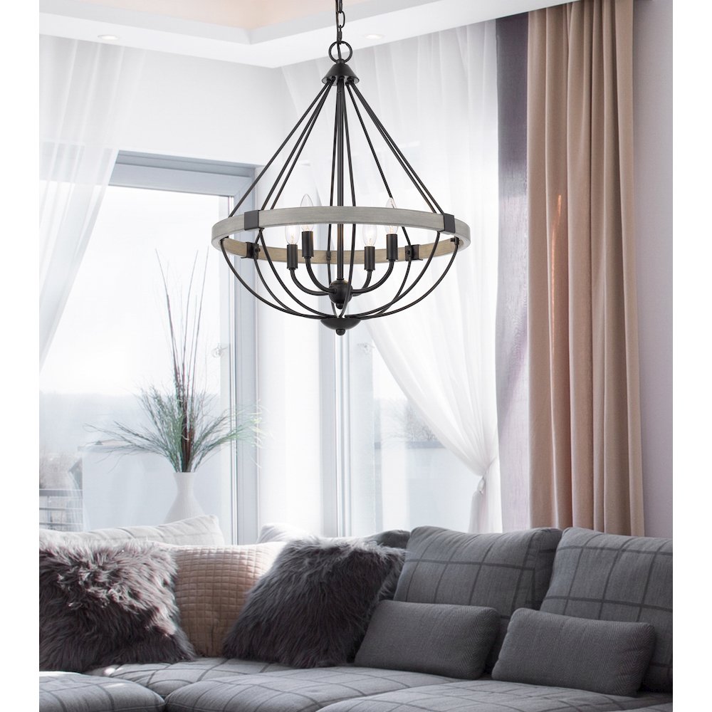 60W X 4 Somersworth Metal Chandelier. Picture 3