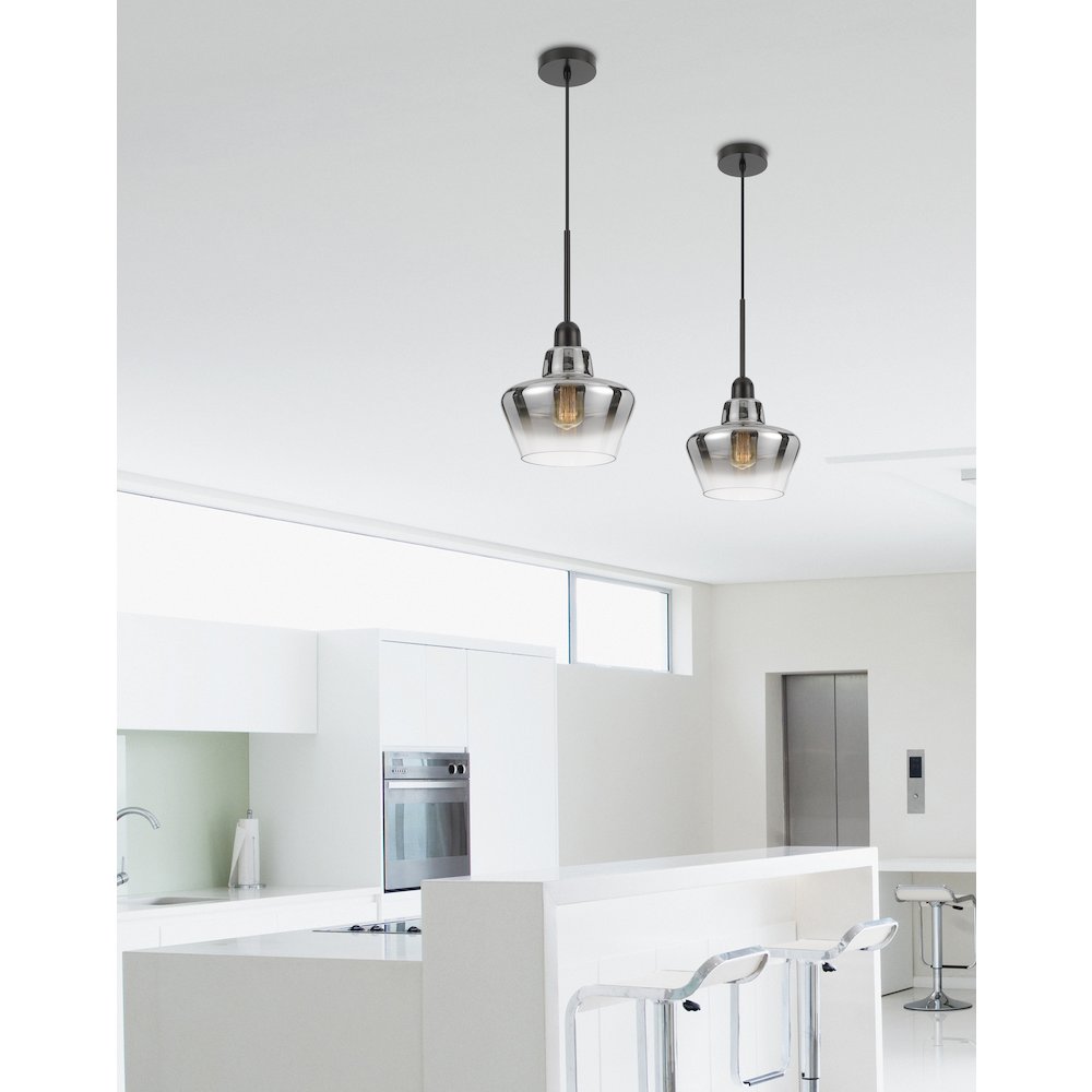 40W Brockton Glass Pendant Light. Picture 2
