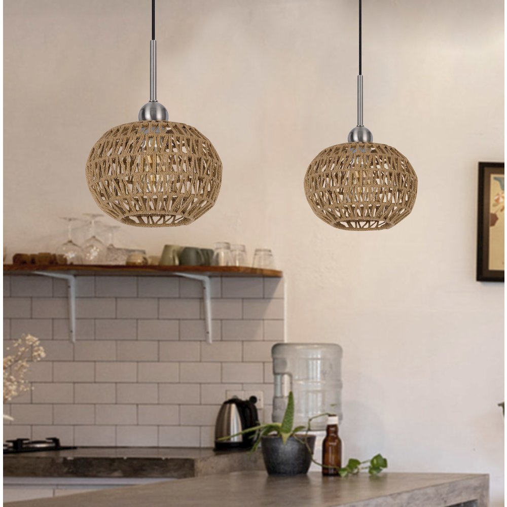 60W Medan Roped Pendant Fixture. Picture 3
