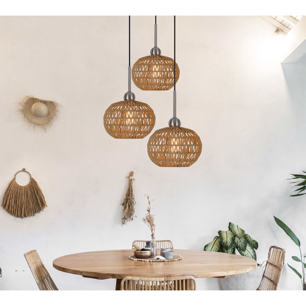 60W Medan Roped Pendant Fixture. Picture 4
