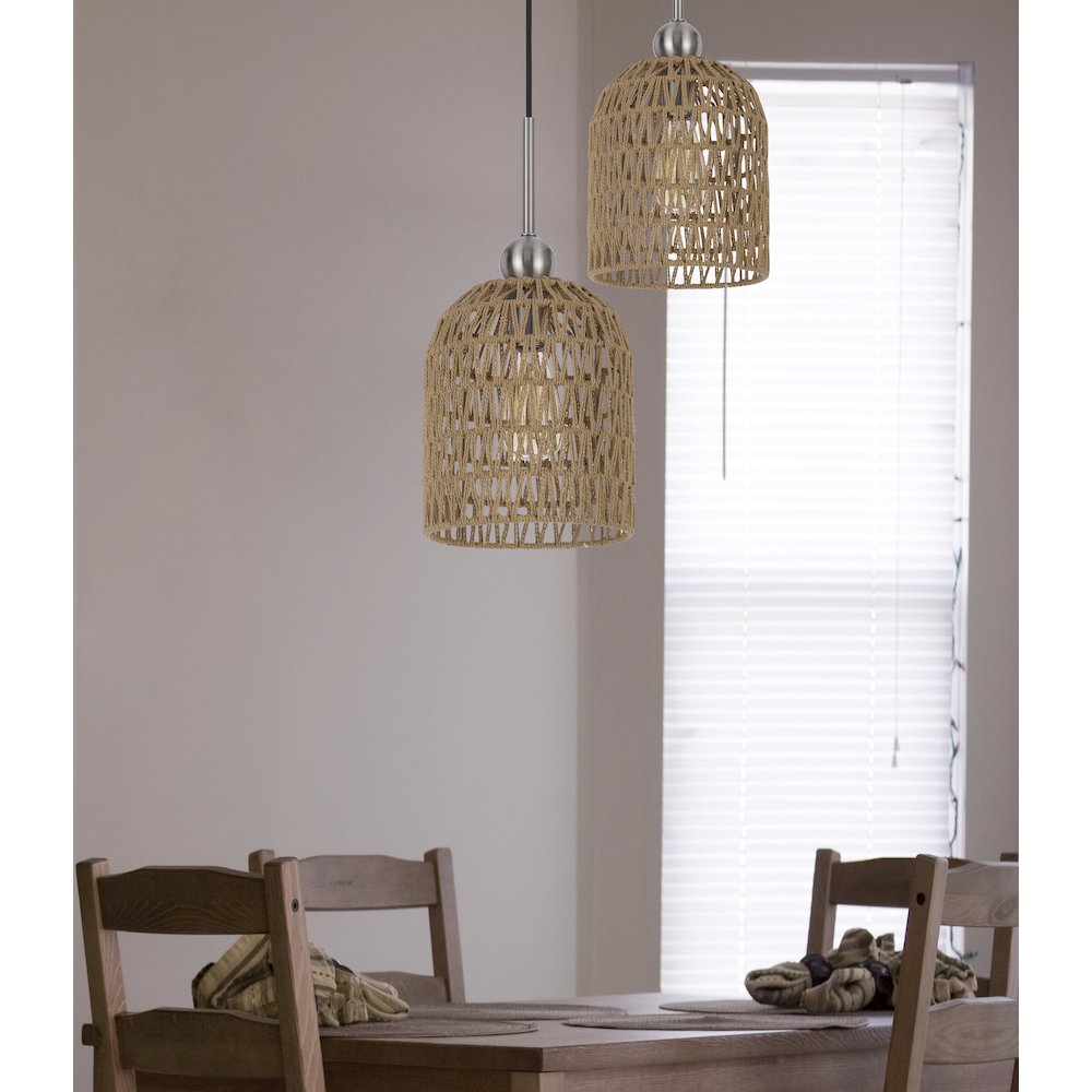 60W Depok Roped Pendant Fixture. Picture 3