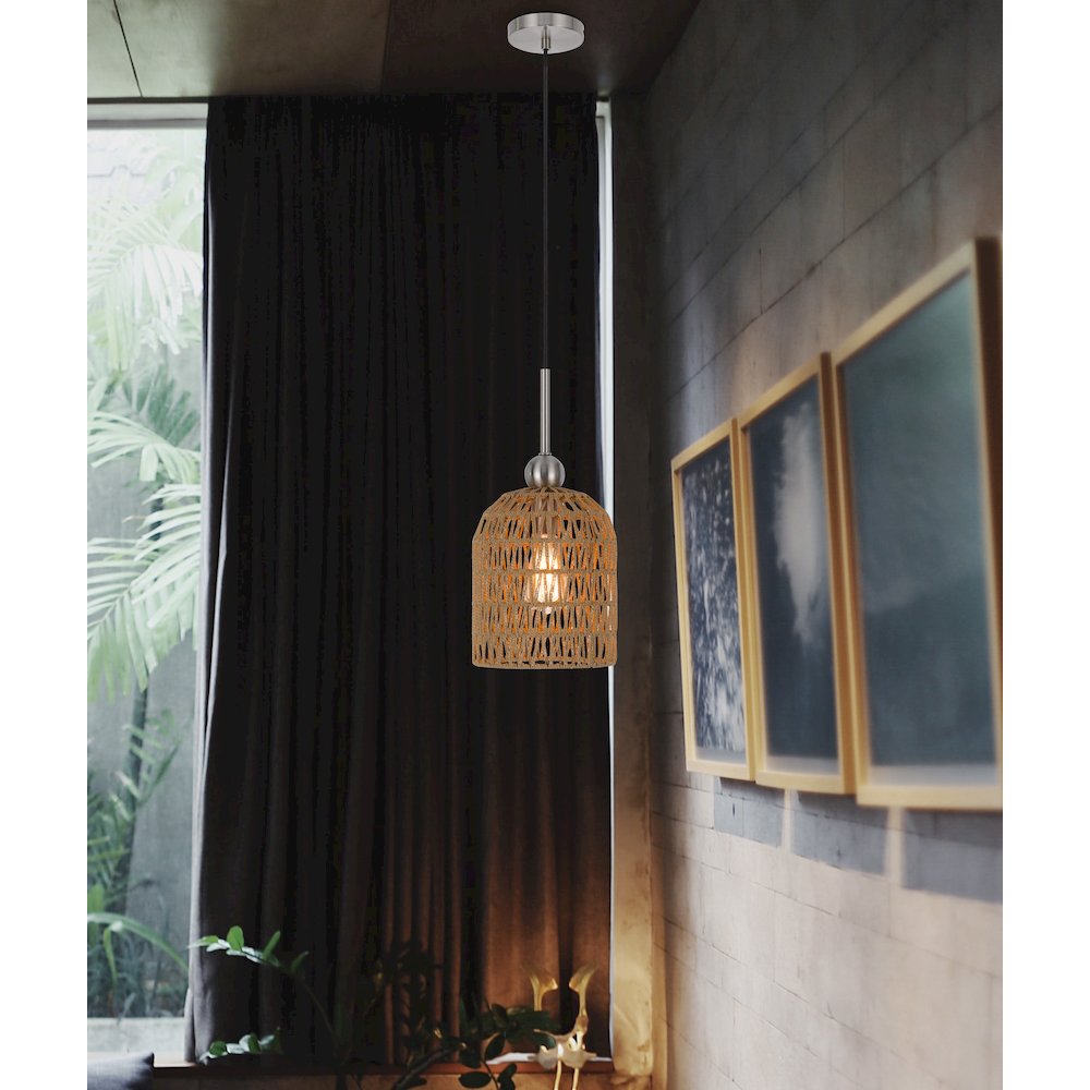 60W Depok Roped Pendant Fixture. Picture 4