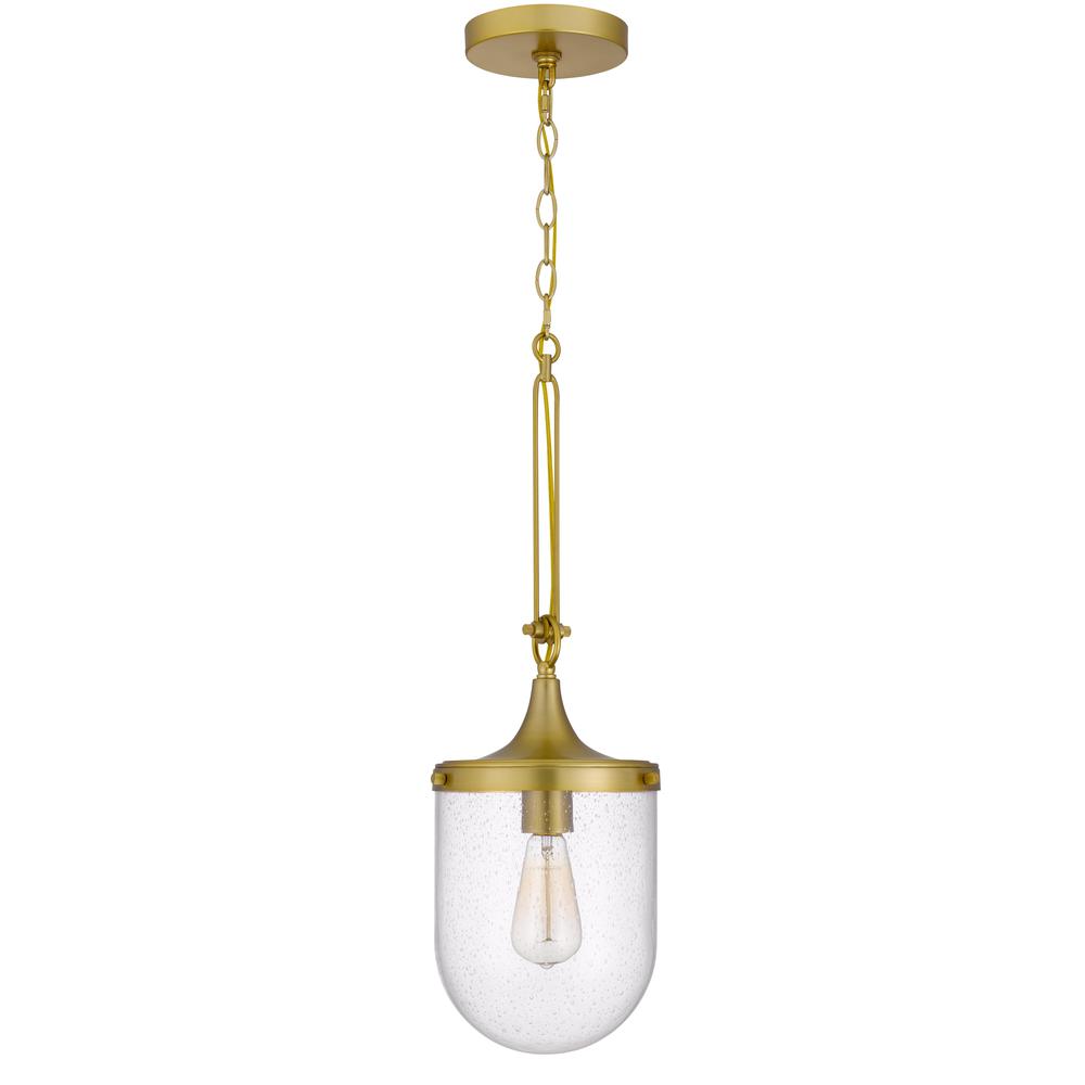 60W Ithaca Bubbled Glass Pendant Fixture. Picture 1