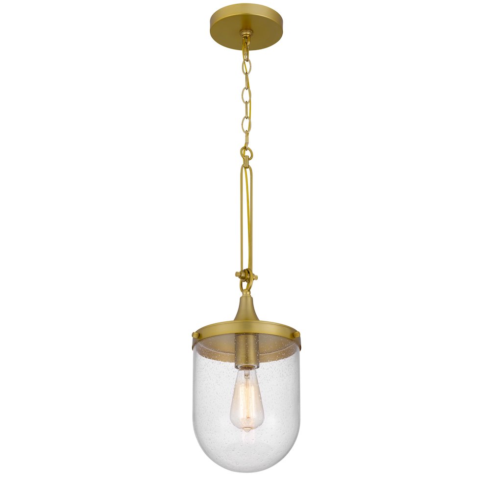 60W Ithaca Bubbled Glass Pendant Fixture. Picture 1