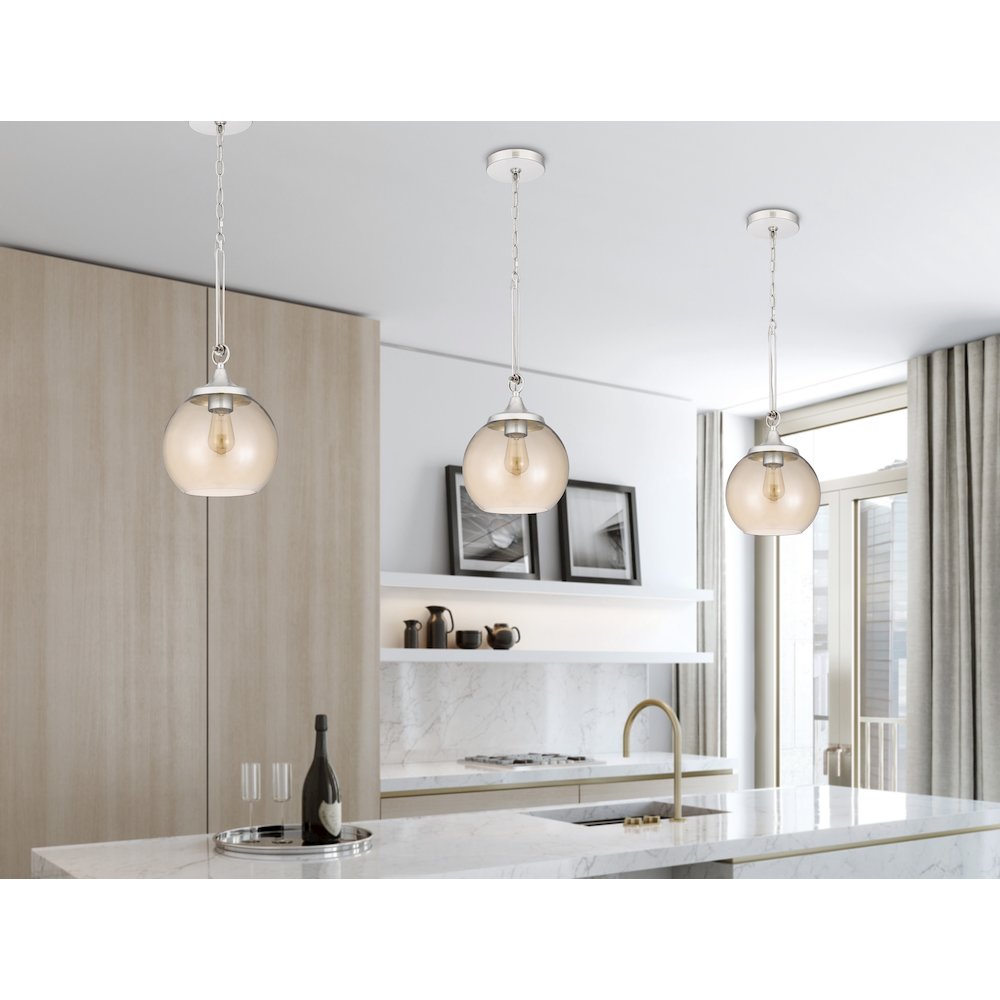 60W Rochelle Glass Pendant Fixture. Picture 4