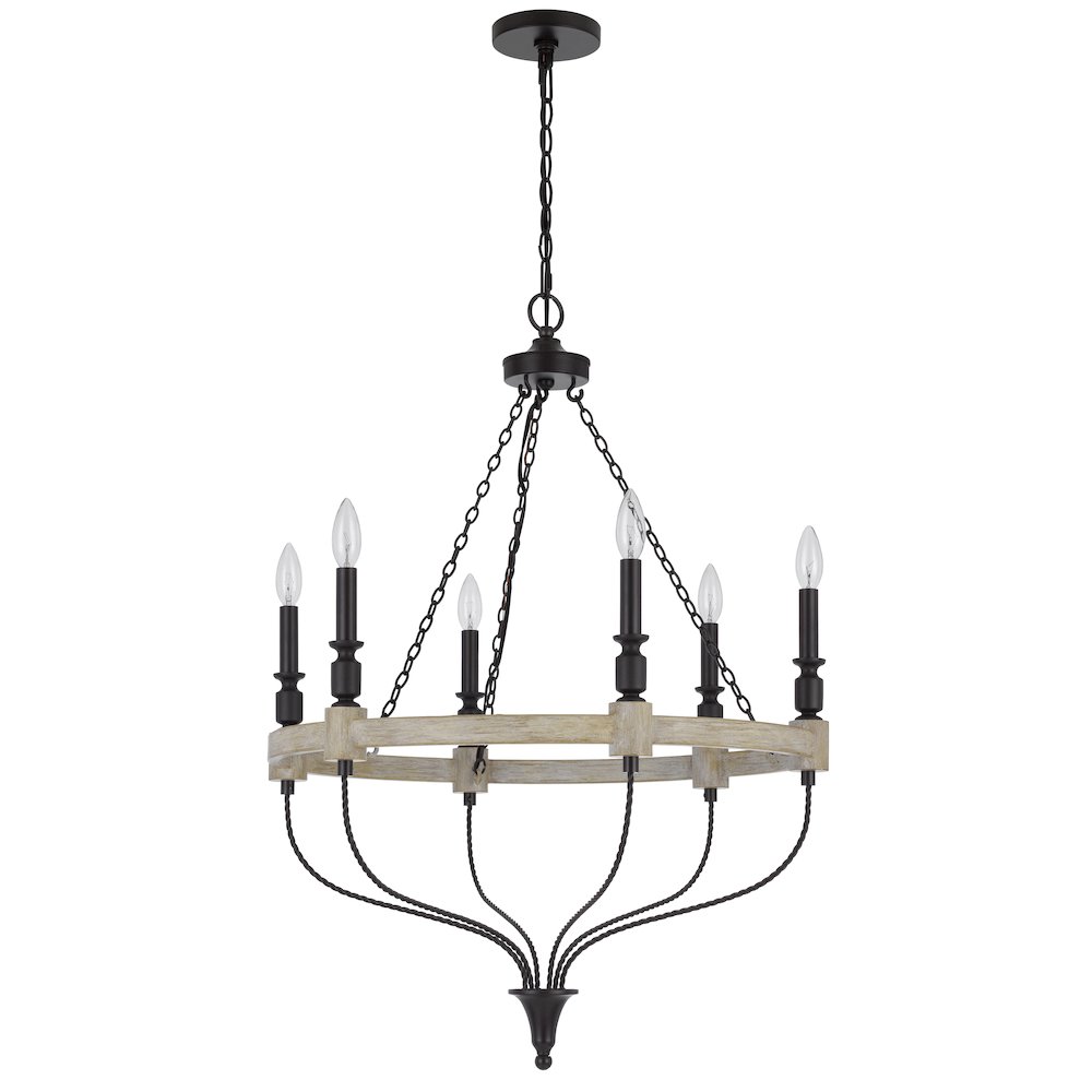 60W X 6 Grove Metal Chandelier. Picture 1