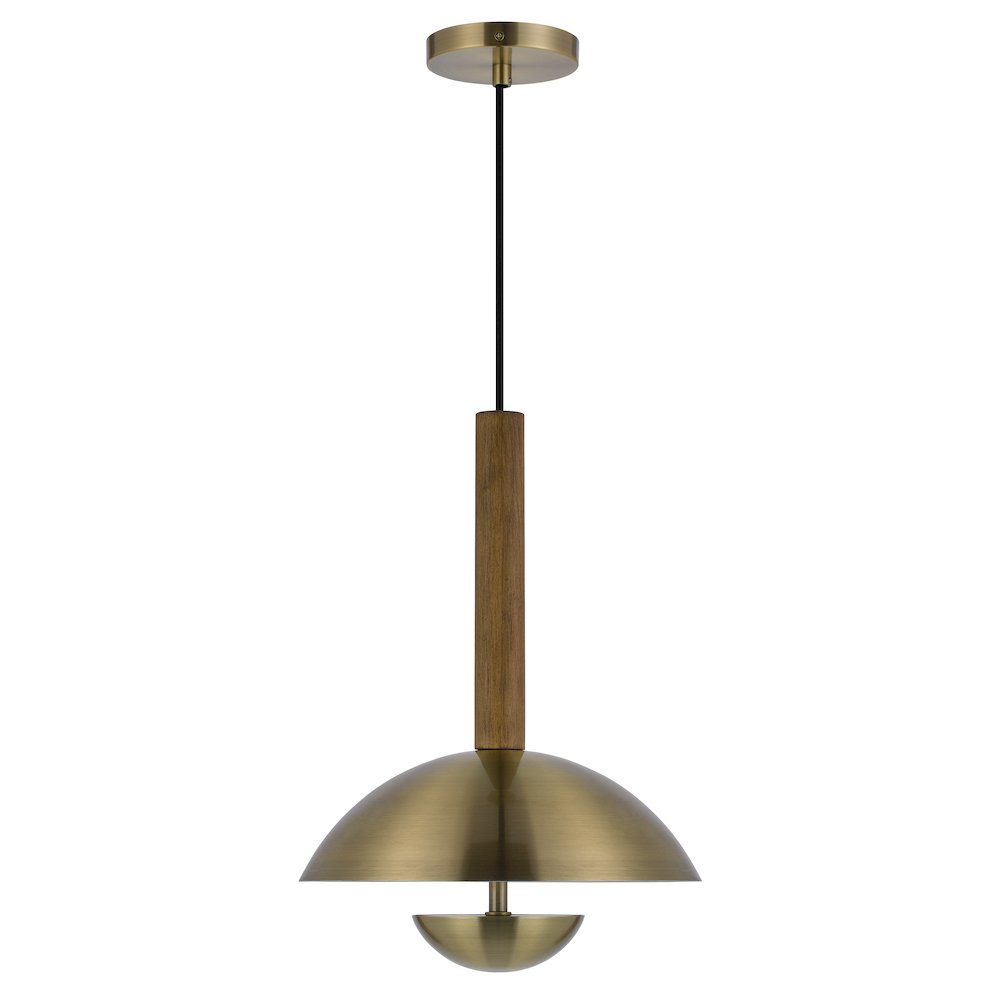Lakeland 15W Intergrated Dimmable Led Metal / Birch Wood Pendant Light. Picture 1