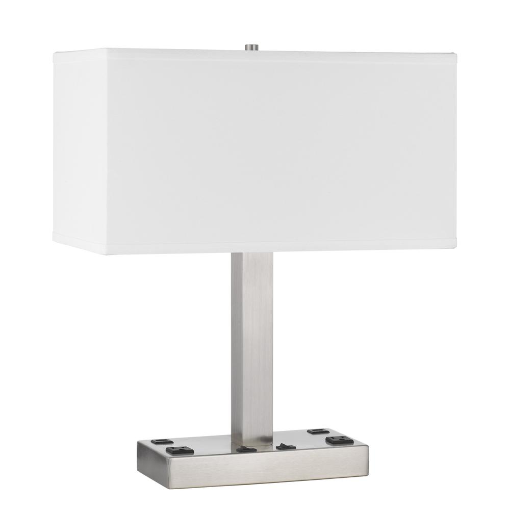 Colmar Metal Desk Lamp With 2 Power Outlets And 2 Usb Charging Ports. Picture 1