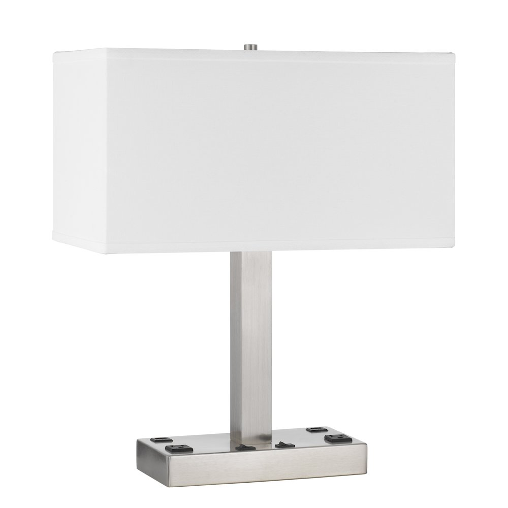 Colmar Metal Desk Lamp With 2 Power Outlets And 2 Usb Charging Ports. Picture 1
