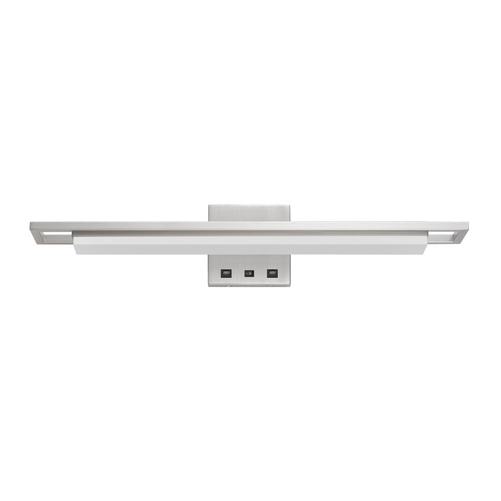 Newry Led Metal Over The Desk Wall Sonce With 2 Usb Charging Ports. Picture 1
