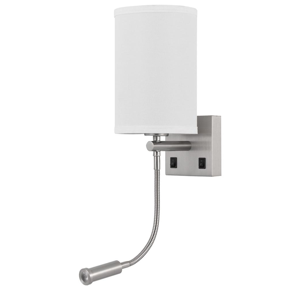 60W Lakewood Wall Lamp With 1W Intergrated Led Reading Lamp. Picture 1