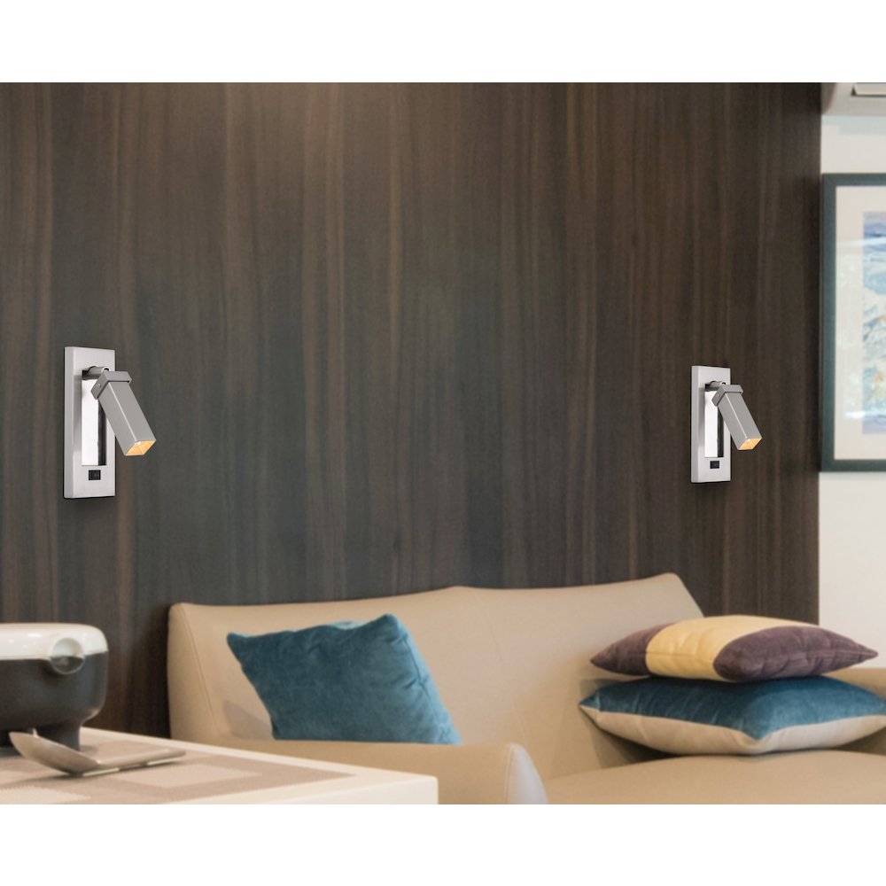 3W Led Adjustable Bedside Reading Lamp (Bulb Included). Picture 3