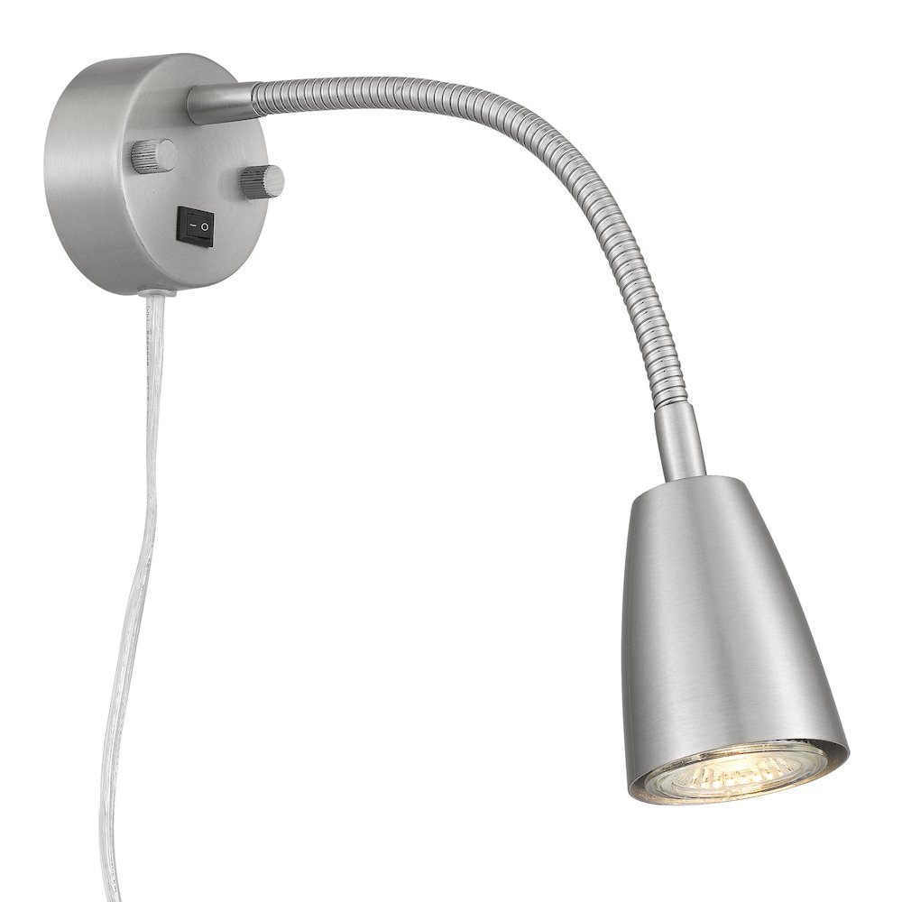 6W Led Gooseneck Bedside Reading Light (3K, 6W Gu10 Bulb Included). Picture 1