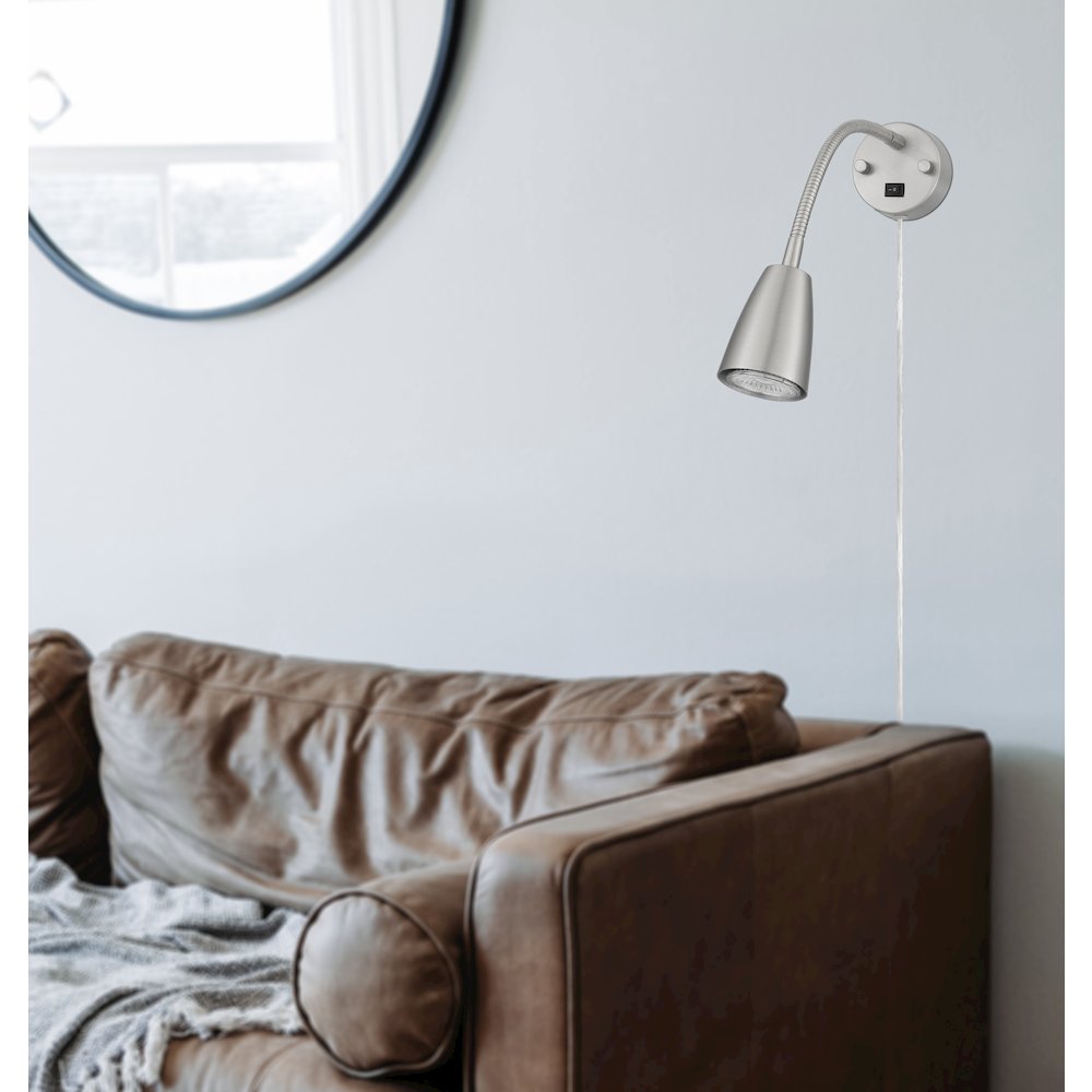 6W Led Gooseneck Bedside Reading Light (3K, 6W Gu10 Bulb Included). Picture 4