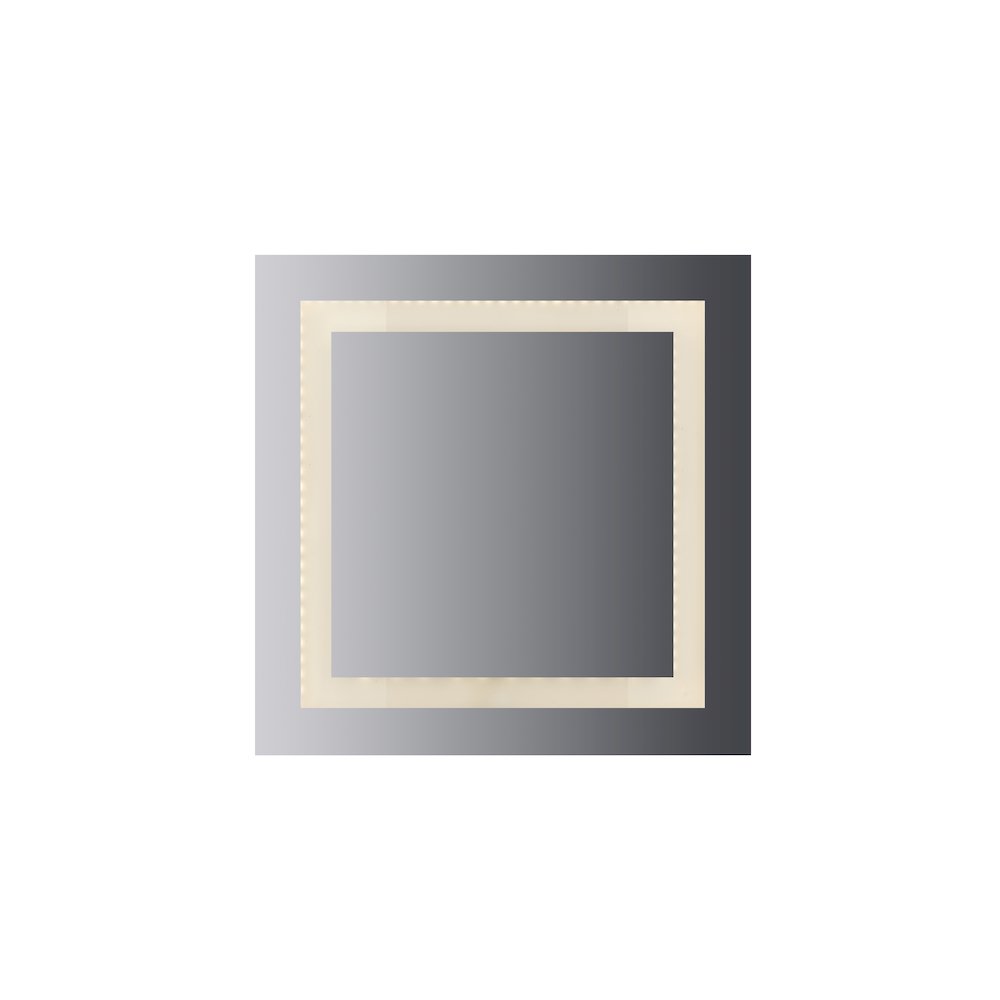 LED Lighted Mirror inset Glass Style, 36" X 36" With Easy Cleat System. Picture 1
