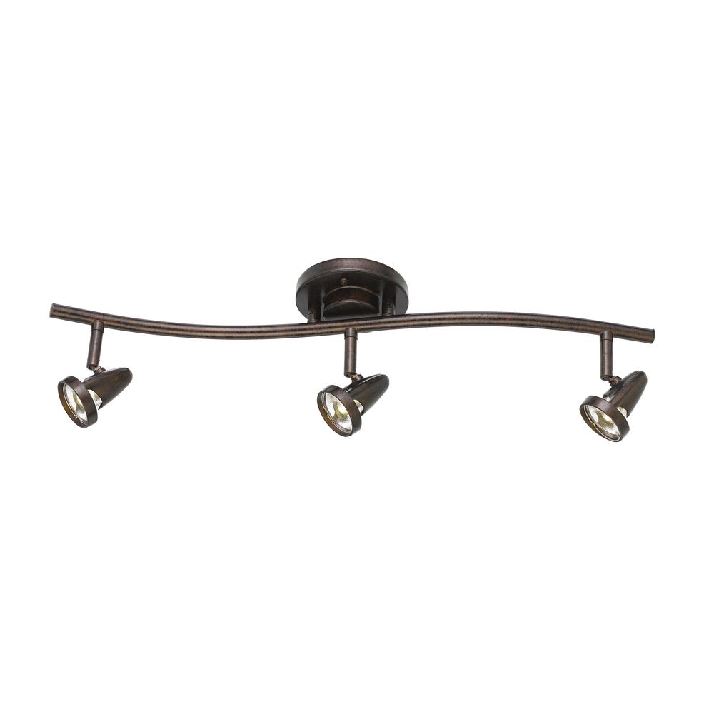 20W Intergrated LED serpentine rail fixture. 1660 lumen, 3300K. Fixture comes with a pair of 4" and 8" extension poles. Picture 1