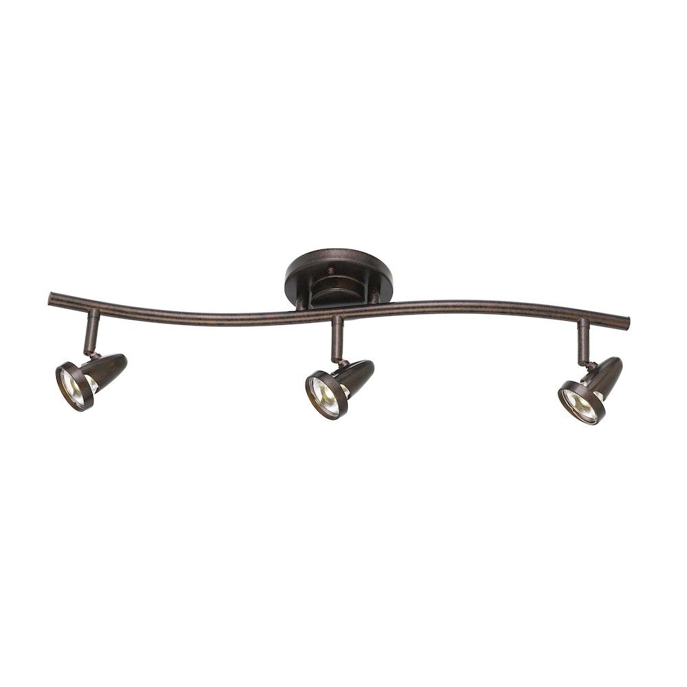 20W Intergrated LED serpentine rail fixture. 1660 lumen, 3300K. Fixture comes with a pair of 4" and 8" extension poles. Picture 1
