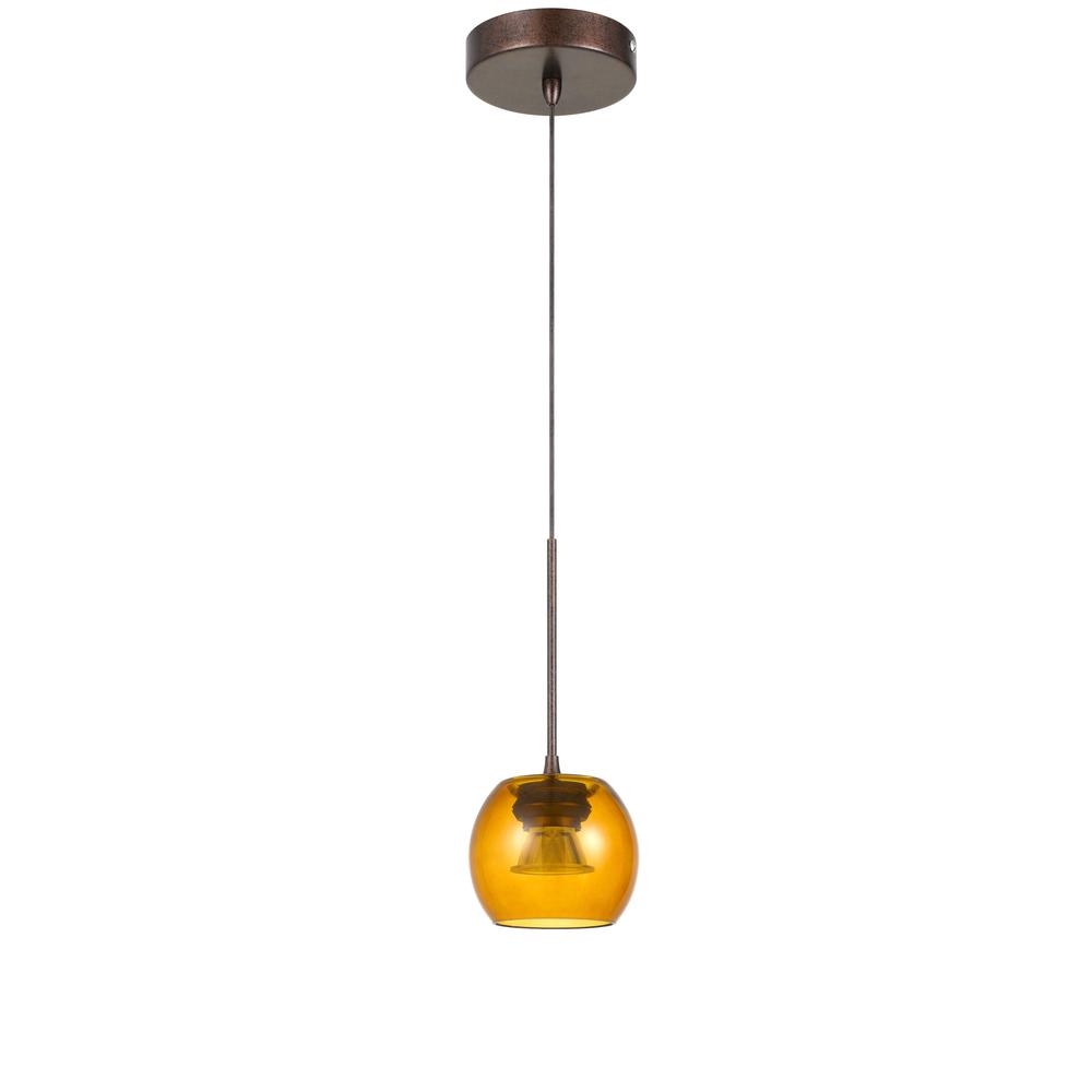 Ithaca 3000K, 8W, 700 Lumen, 90 Cri Dimmable Led Glass Mini Pendant. Picture 1
