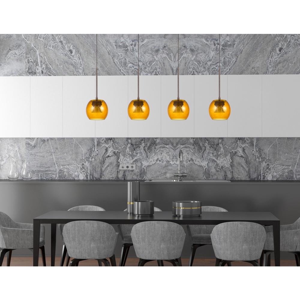 Ithaca 3000K, 8W, 700 Lumen, 90 Cri Dimmable Led Glass Mini Pendant. Picture 3