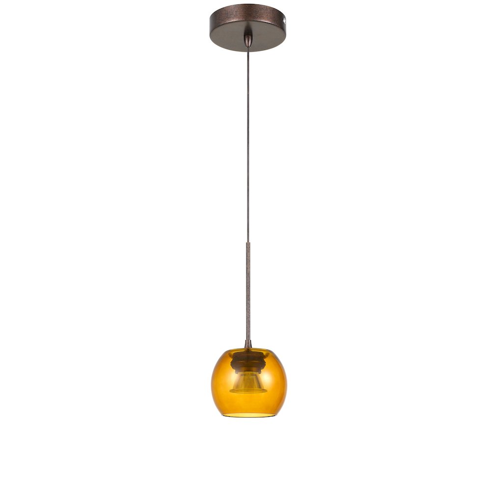 Ithaca 3000K, 8W, 700 Lumen, 90 Cri Dimmable Led Glass Mini Pendant. Picture 1