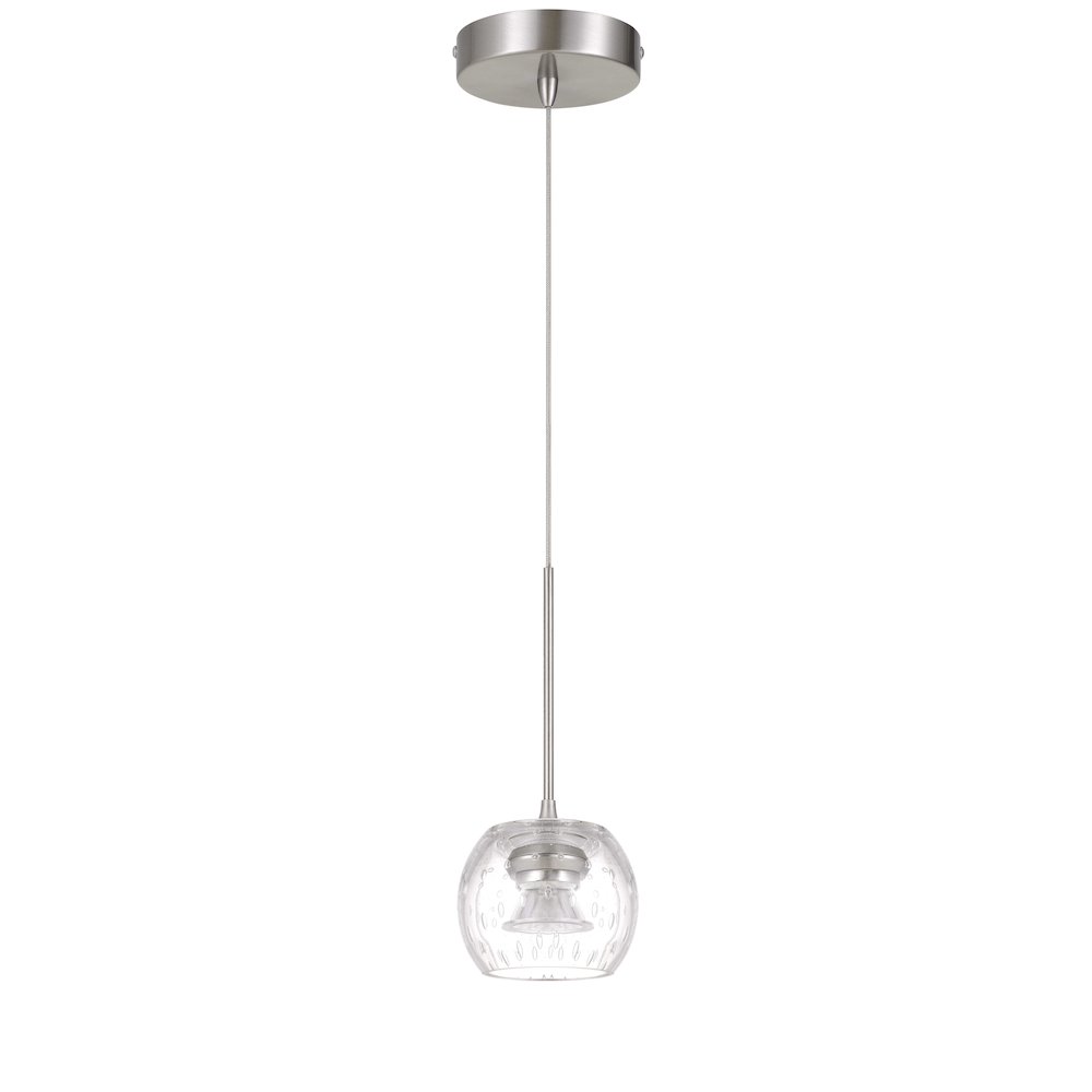 Ithaca 3000K, 8W, 700 Lumen, 90 Cri Dimmable Led Glass Mini Pendant. Picture 1
