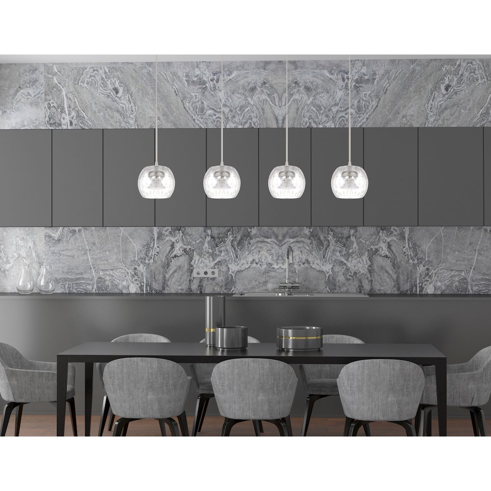 Ithaca 3000K, 8W, 700 Lumen, 90 Cri Dimmable Led Glass Mini Pendant. Picture 2