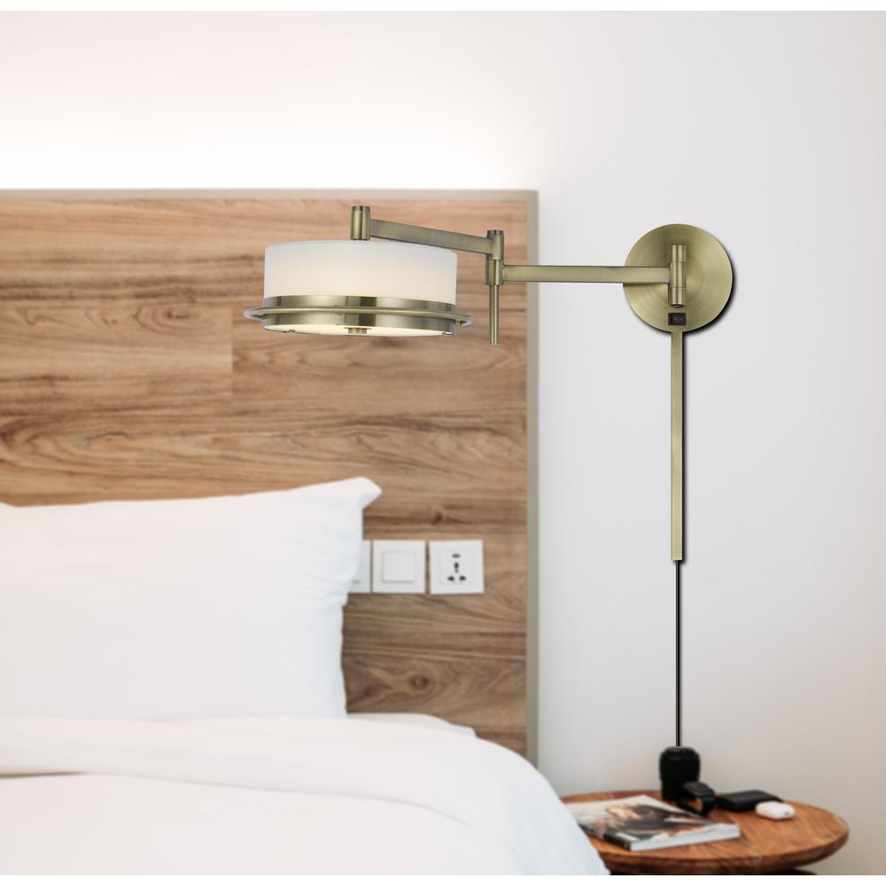Led 10W Sarnen Wall Swing Arm Reading Lamp. 3 Ft Wire Cover Included. Picture 2