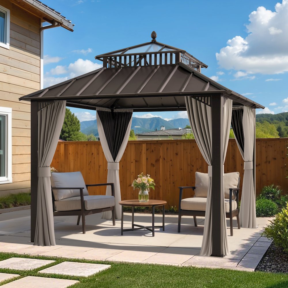 10 ft. x 10 ft. Kingston Extra-Tall, Wide Hardtop Gazebo. Picture 3