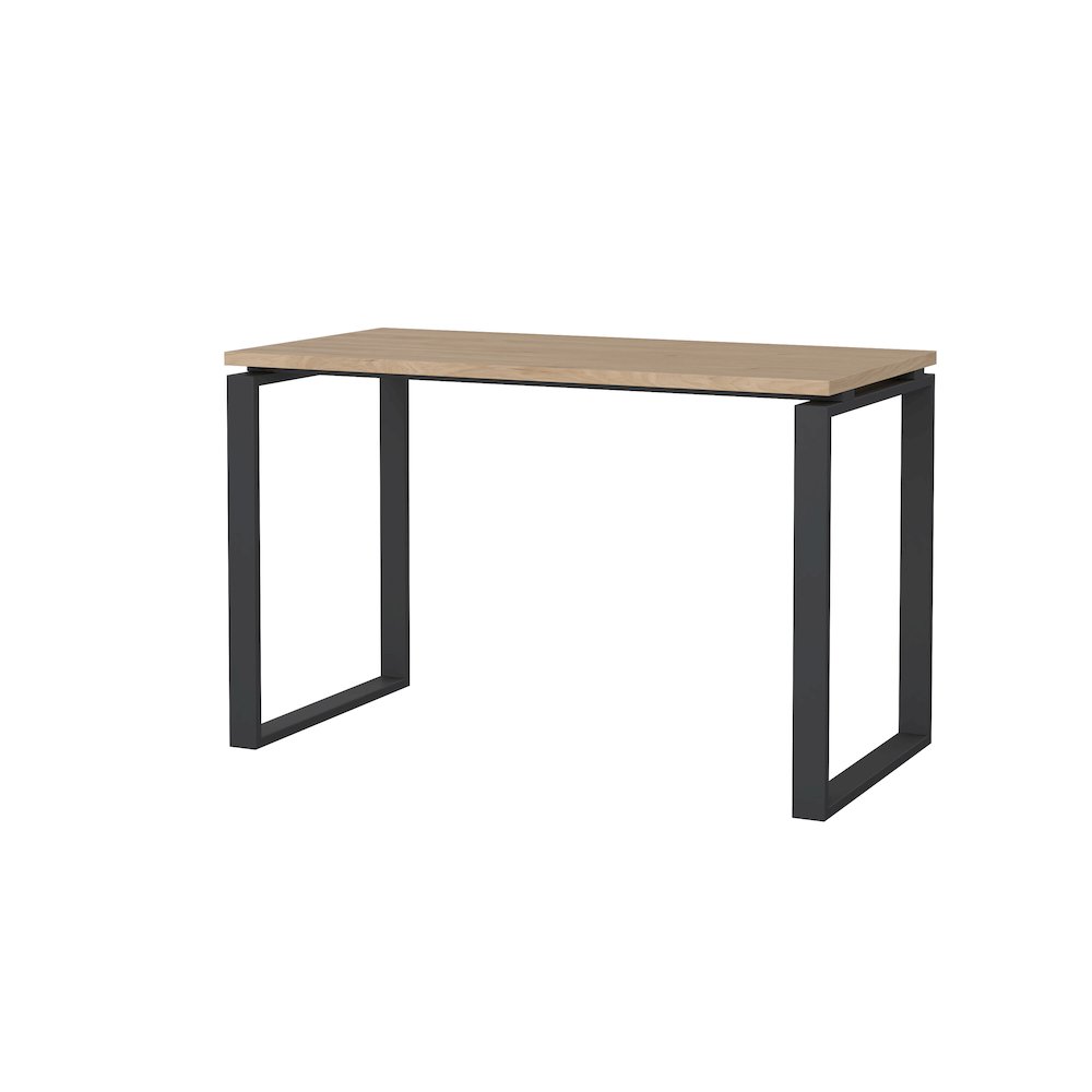 Sign Home Office Writing Office Desk, Jackson Hickory/Matte Grey. Picture 1