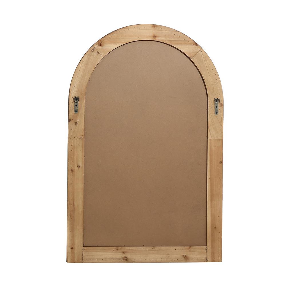 Wood Framed Arch Window Wall Mirror. Picture 7