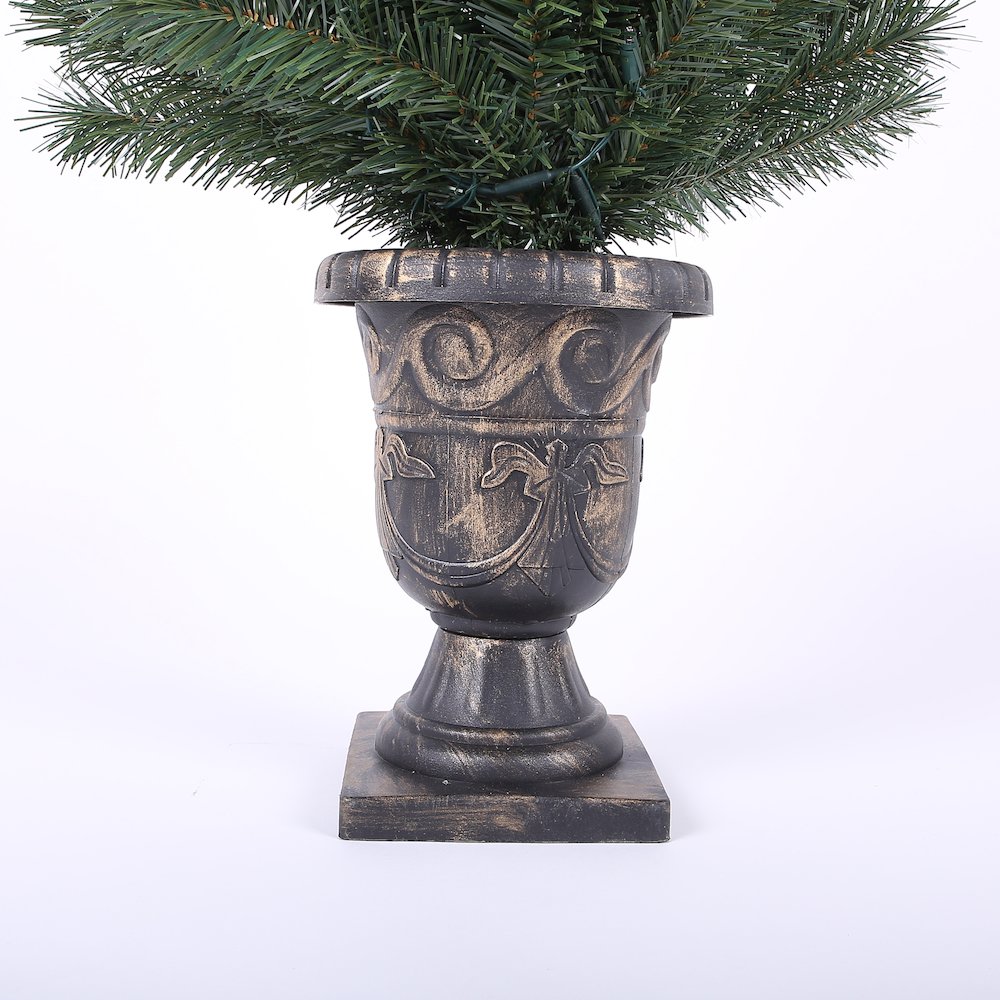 Set of 2 4ft Porch PVC Trees with LED Lights. Picture 4