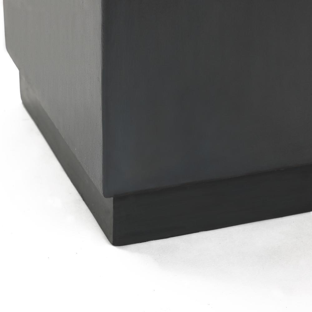 Gray Cement Square Indoor Outdoor Side and End Table. Picture 12