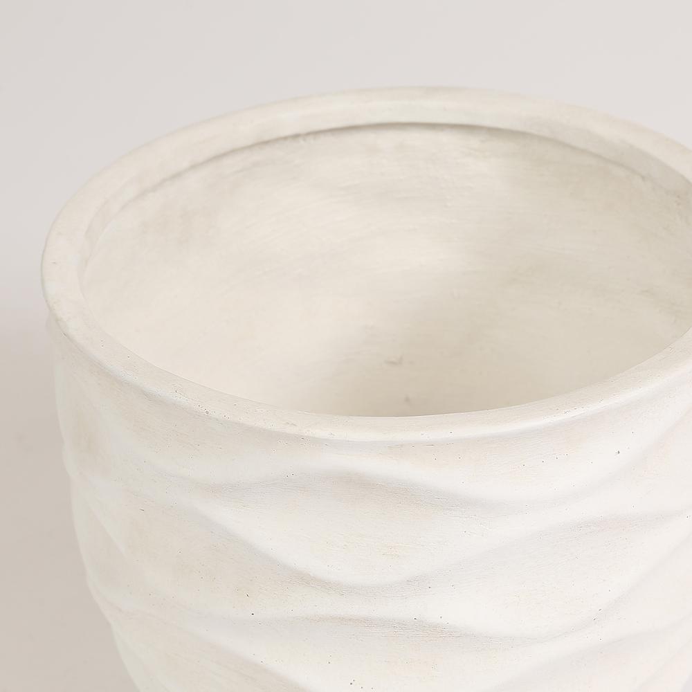 White Wavy Design Planter. Picture 6