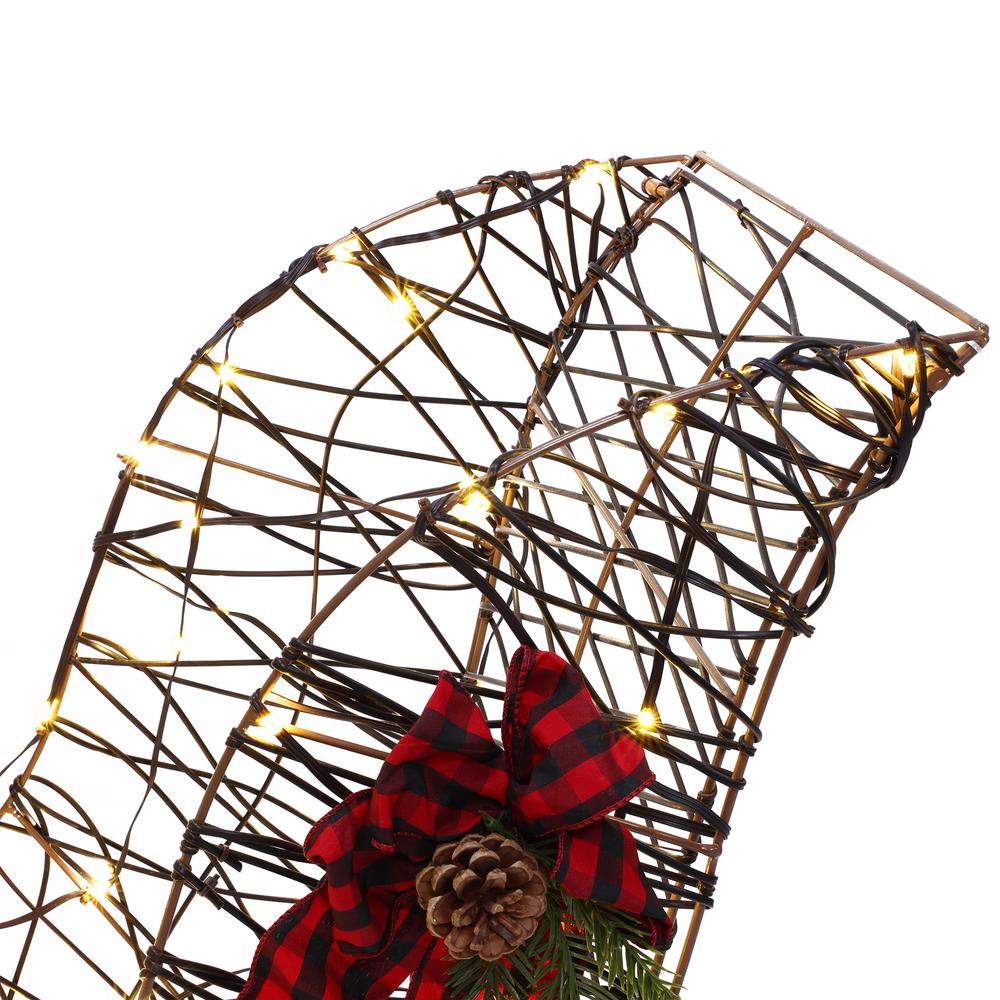 Reindeer and Sleigh Lighted Outdoor Holiday Decoration Set. Picture 9