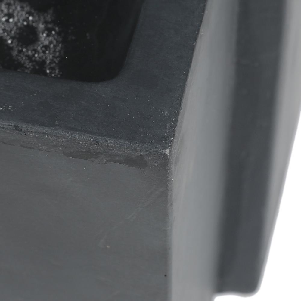 Gray Resin Modern Rectangular Waterfall Outdoor Fountain. Picture 4