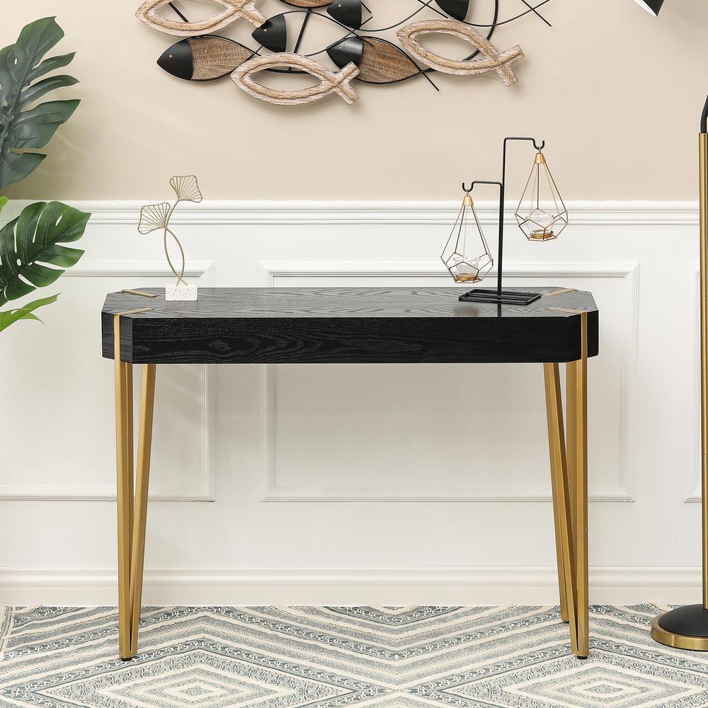 Wood and Metal Console Entryway Table. Picture 3