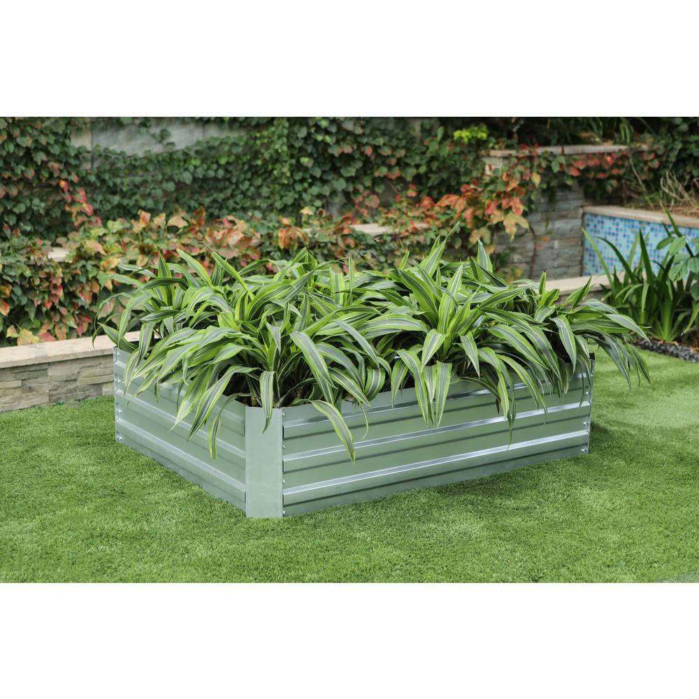 48in Galvanized Rectangular Raised Garden Bed. Picture 3