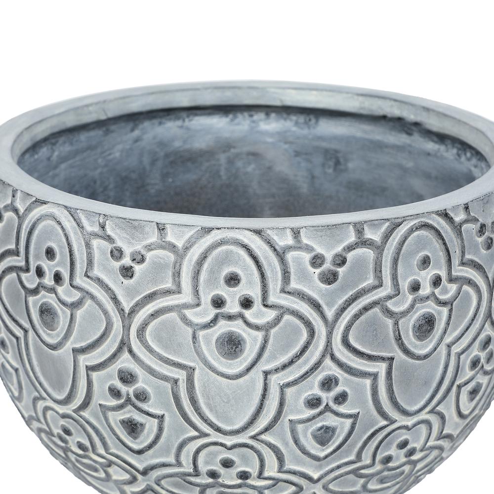 2-Piece MgO Gray Raised Planters. Picture 3